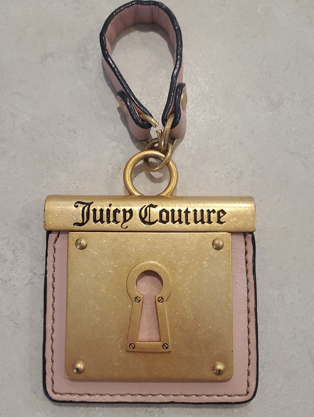 Juicy Couture RARE Vintage Gold Tone Padlock Bag Charm